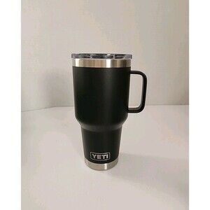 Yeti 30 oz Travel Mug Black With Stronghold Lid Has A Few Scuffs